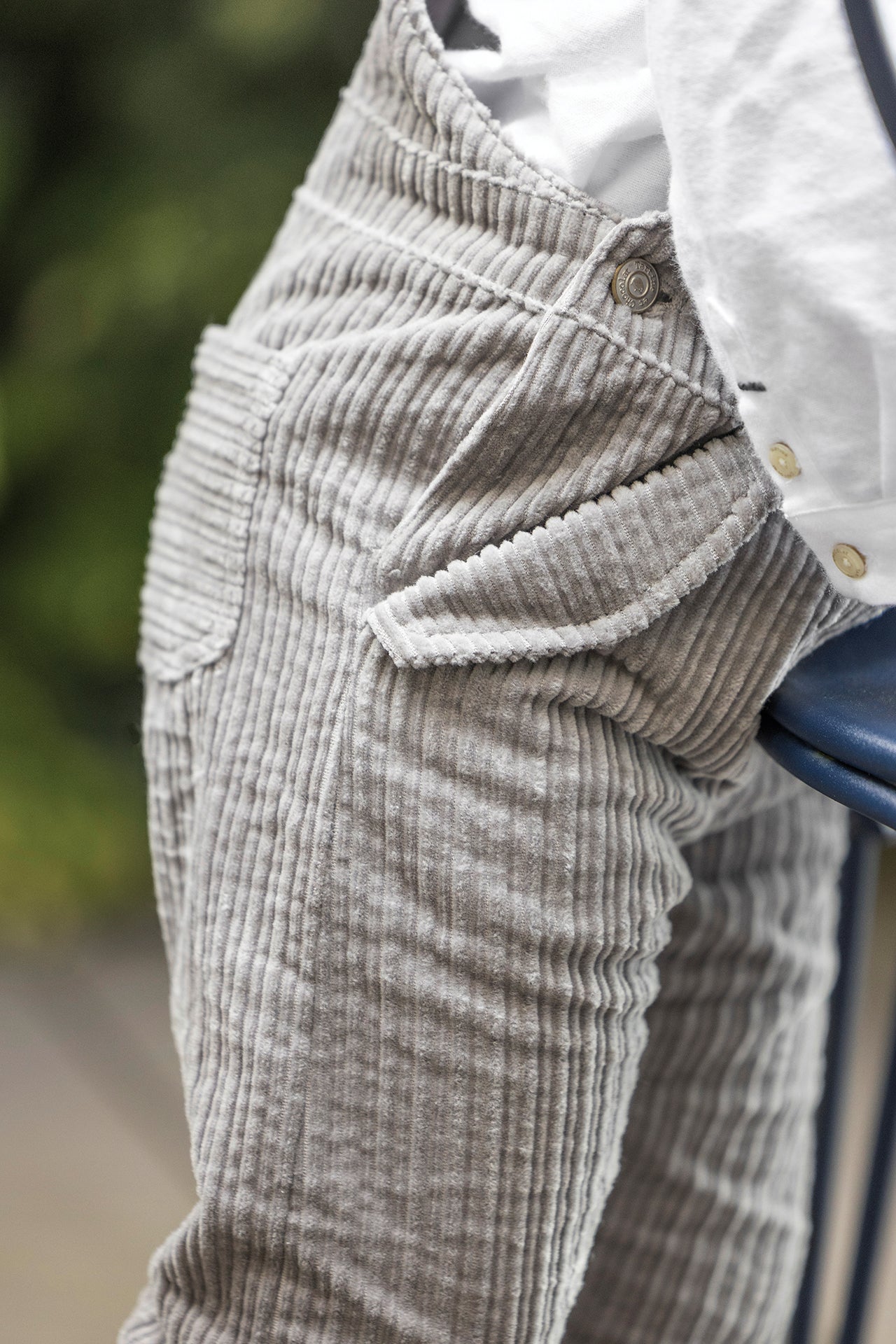 Salopette - Velours côtelé gris