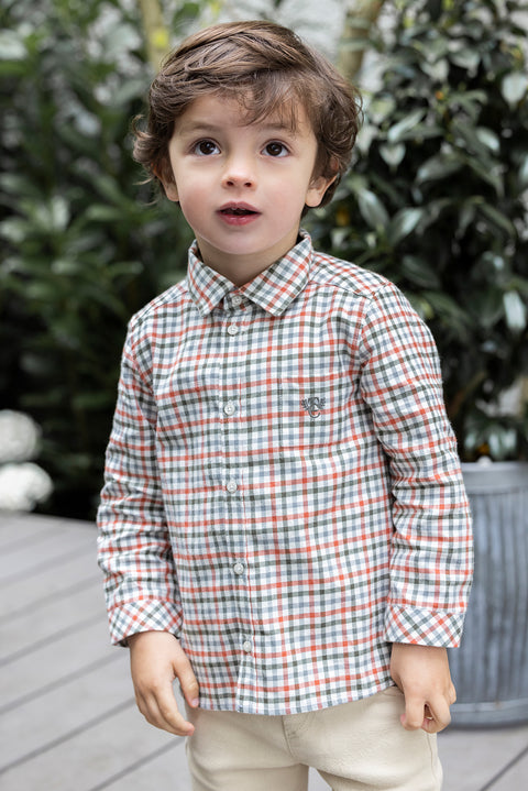 Shirt - Khaki check - Image principale