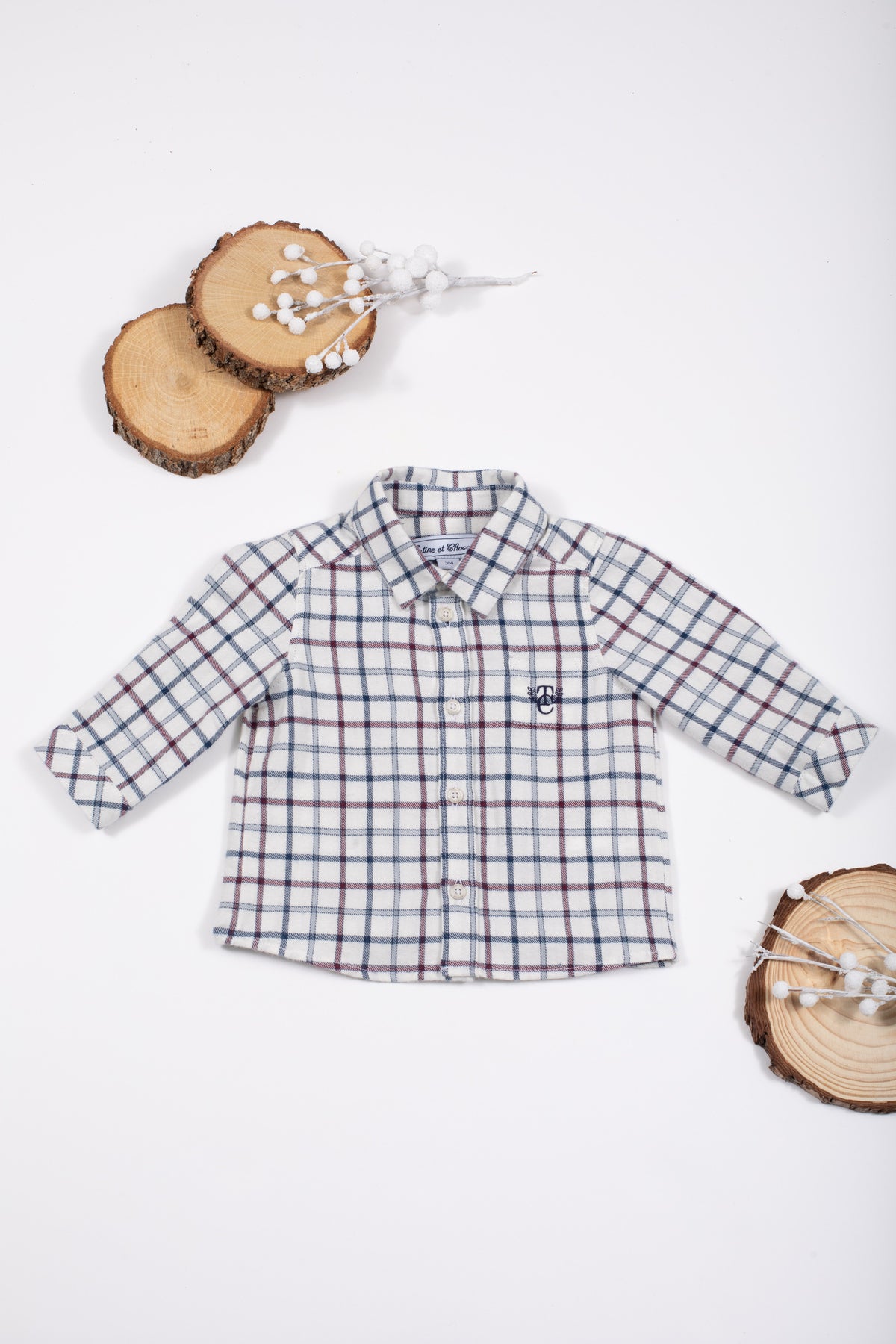 Shirt - Burgundy check