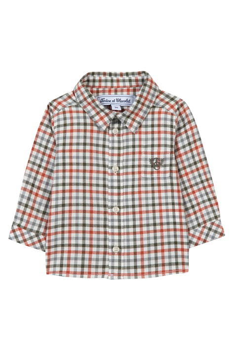 Chemise - Kaki à carreaux - Image principale