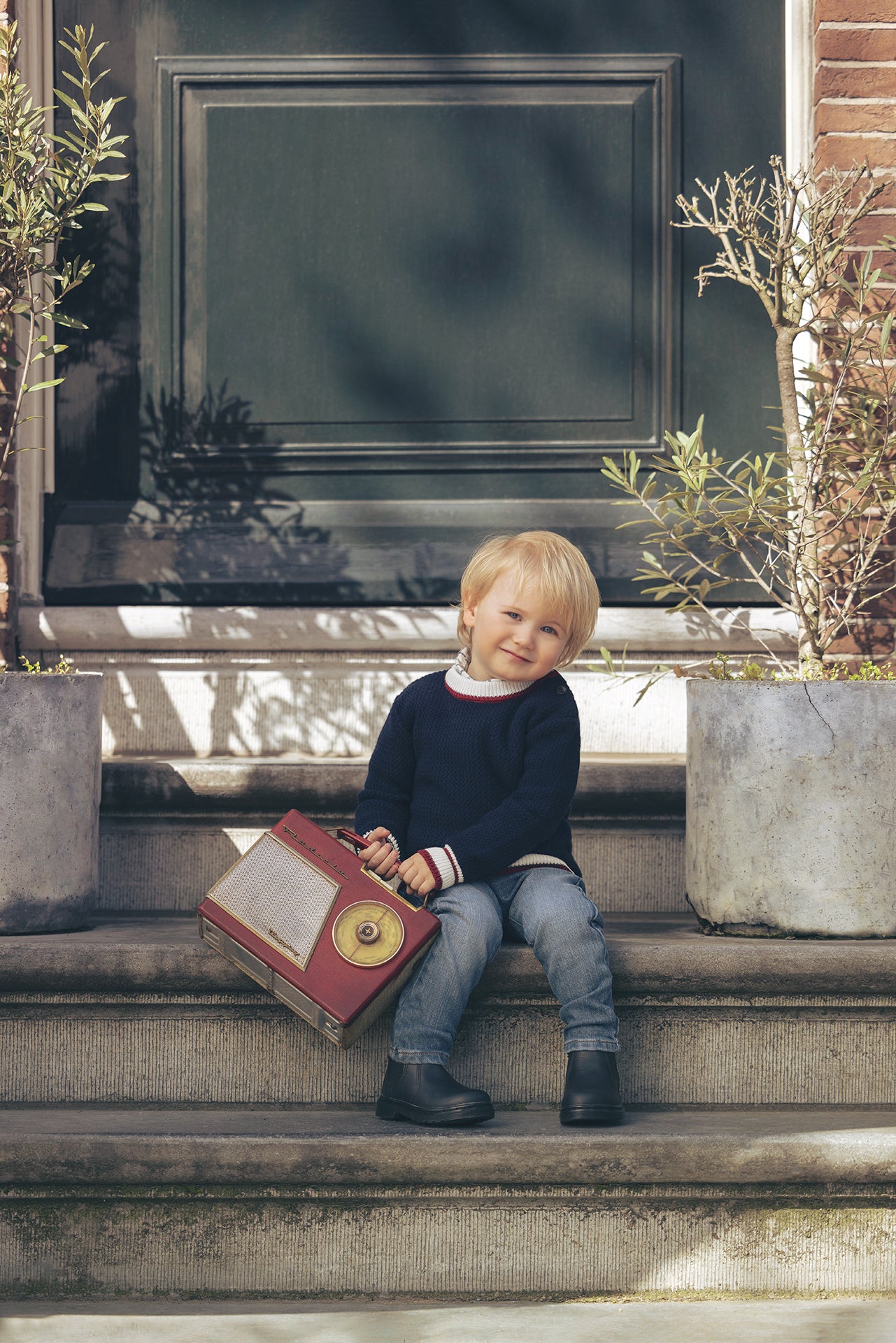 Trui - Navy Gaas Ronde kraag