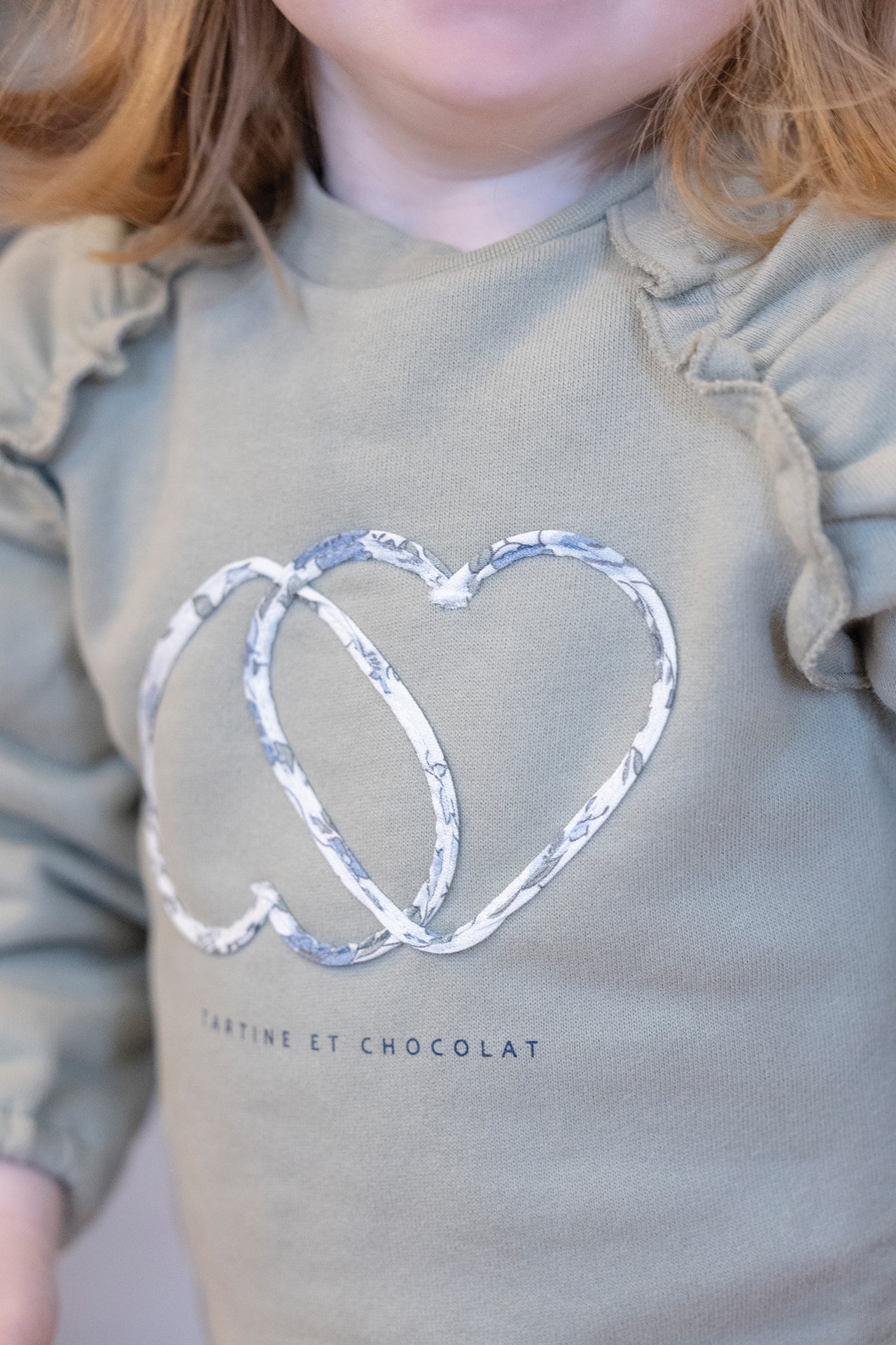 Sweatshirt - Volanated sage cotton