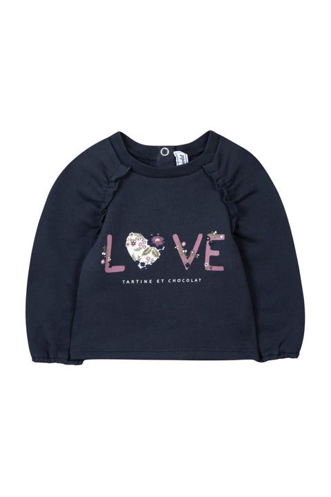 Sweat - Marine Love tissu liberty - Image principale