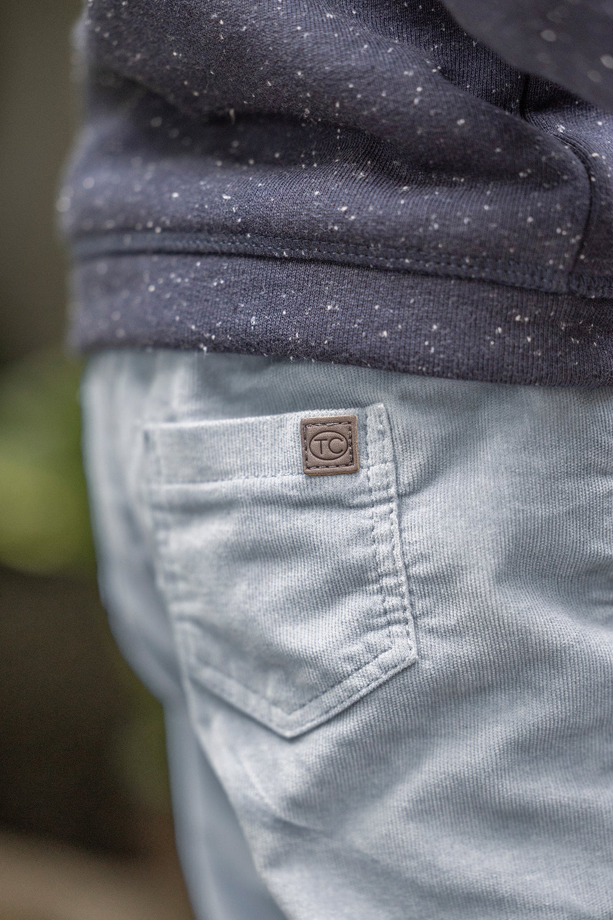 Pantalon - Bleu nuage côtelé
