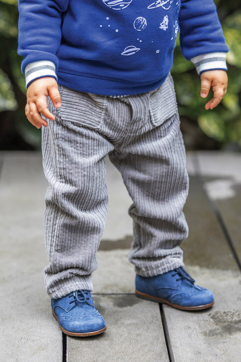 Pantalon - Gris velours côtelé - Image principale