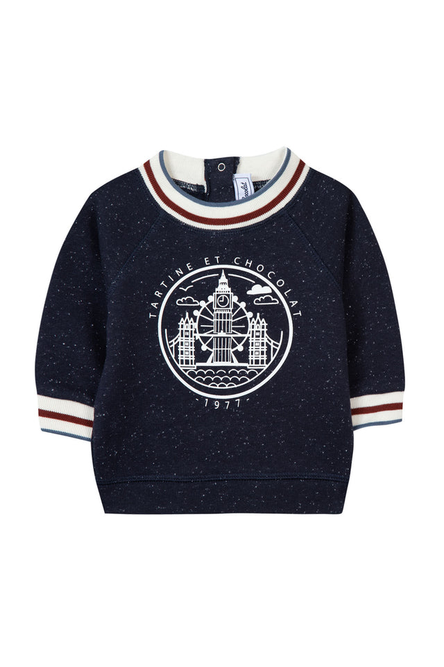 Sudadera - Azul ilustración Londres - Image principale