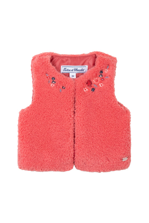 Gilet - Corail Imitation fourrure - Image principale