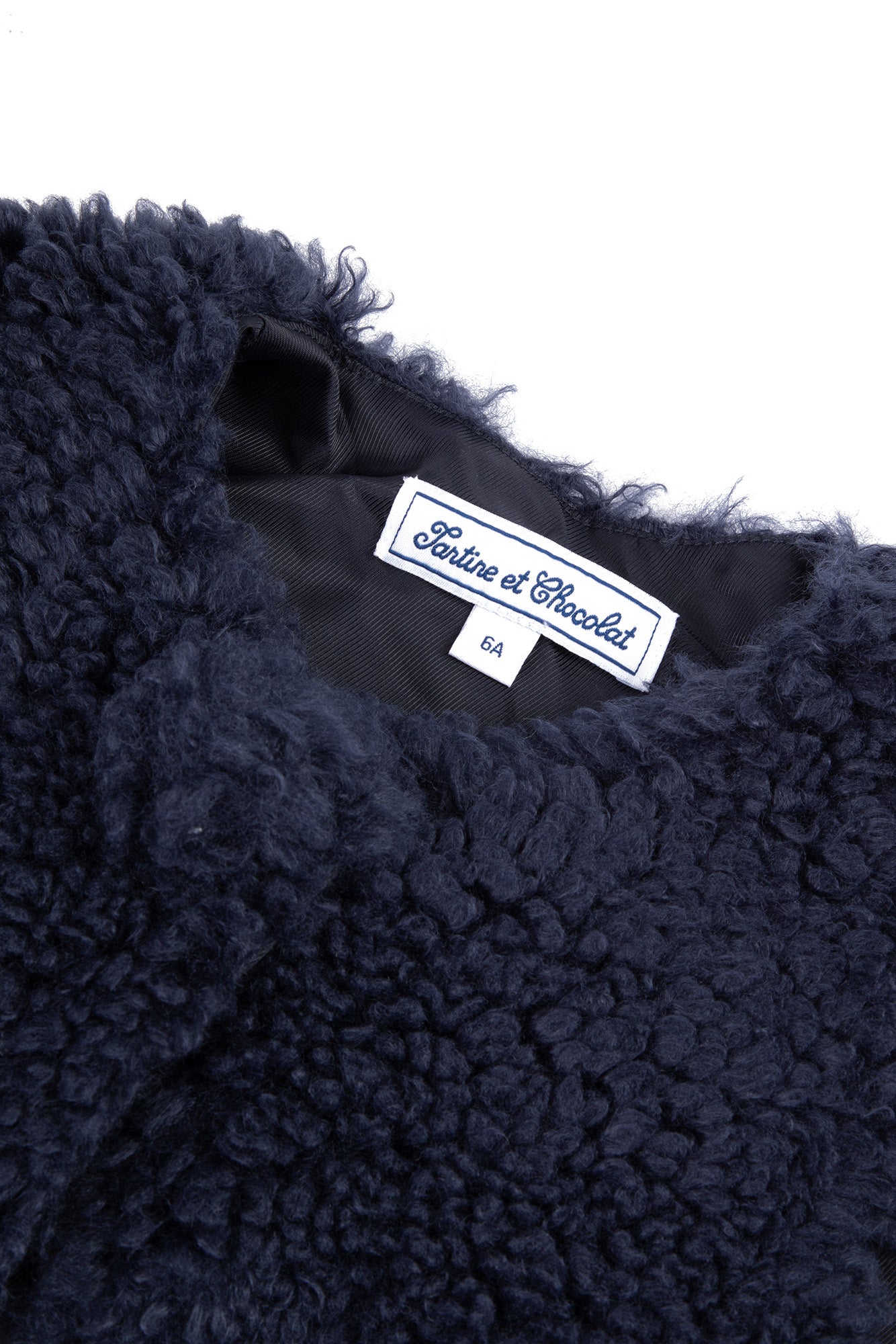 Cardigan - Navy Imitation fur