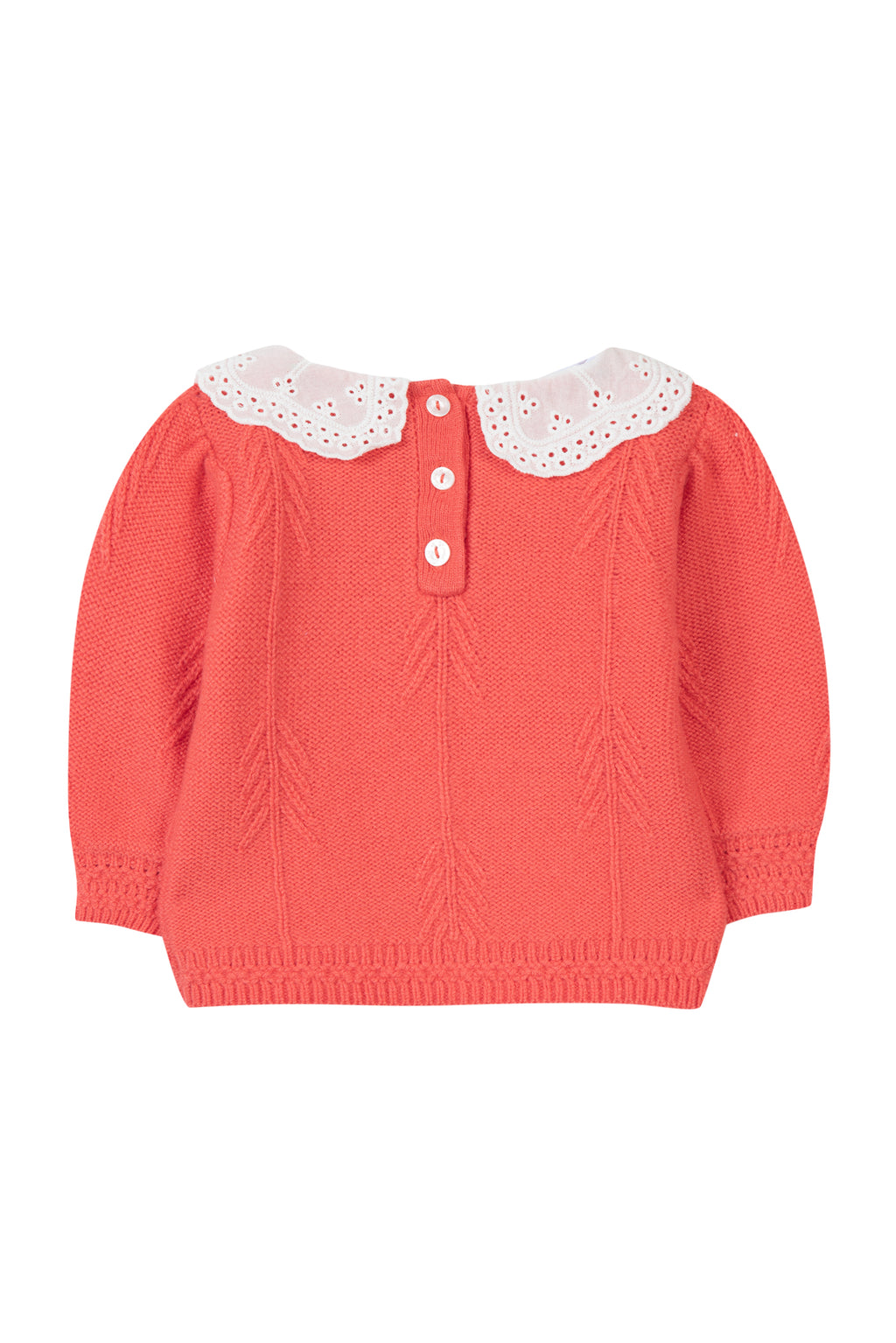 Sweater - Coral Collar Embrodery English