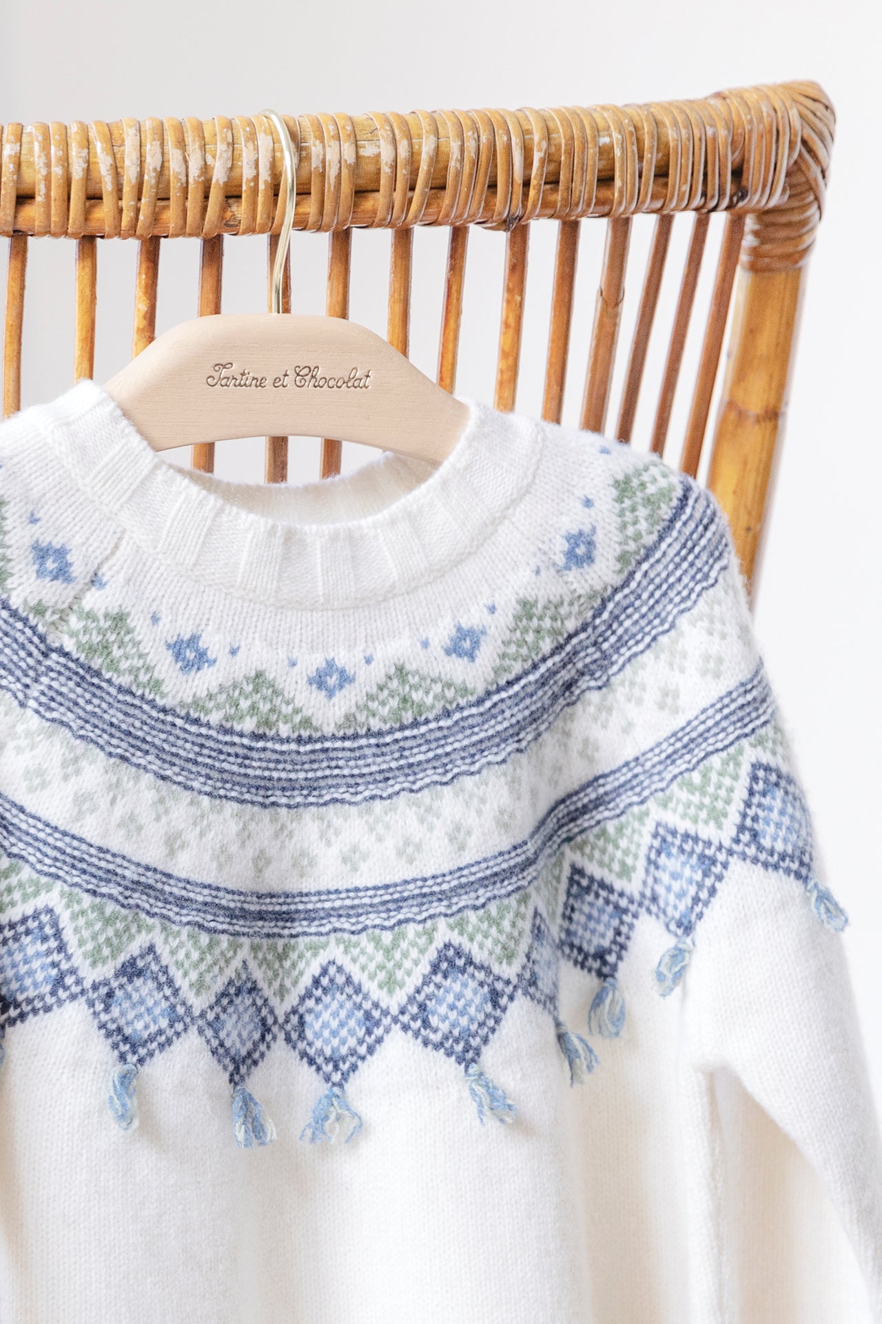 Sweater - Ecru jacquard