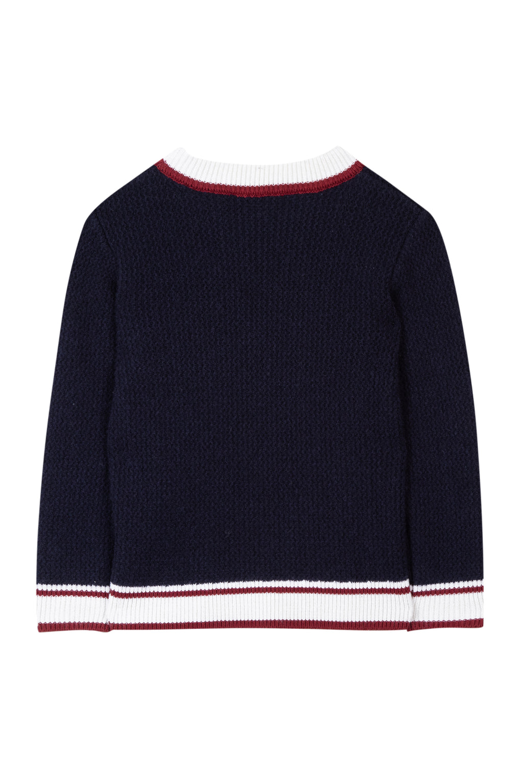 Sweater - Navy knitting Round neck