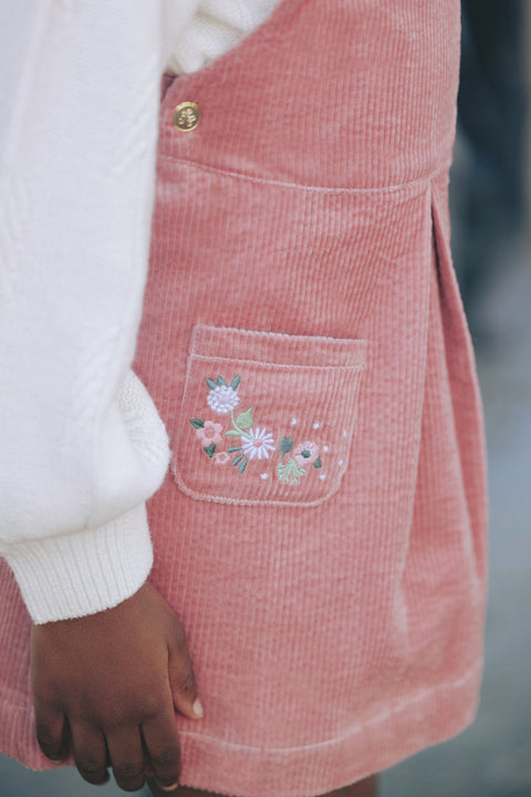 Kleid - Samt alt Rosa - Image principale