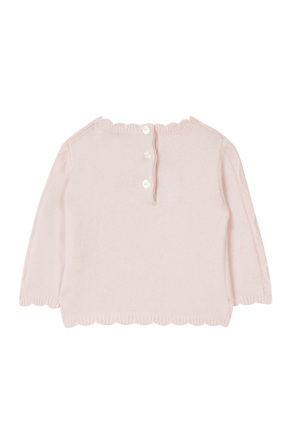 Sweater - Pale pink flowery heart