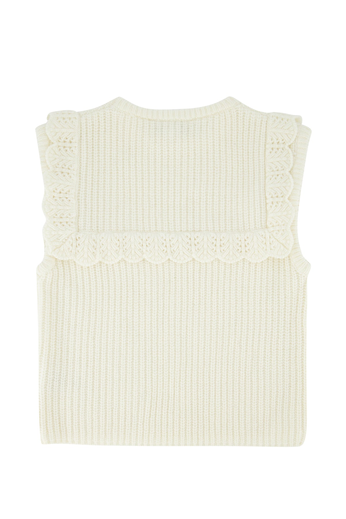 Pull - Sans manche ecru