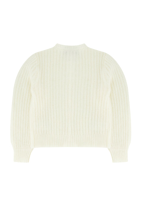 Cardigan - Ecru en mohair - Image principale