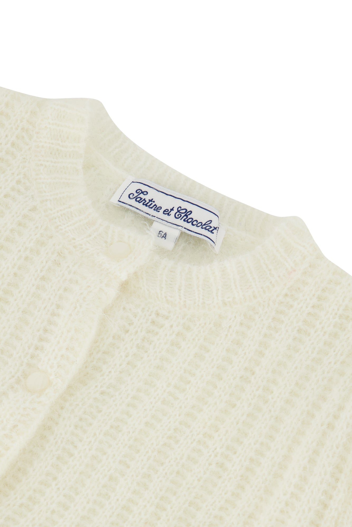 Strickjacke - Ecru aus Mohair