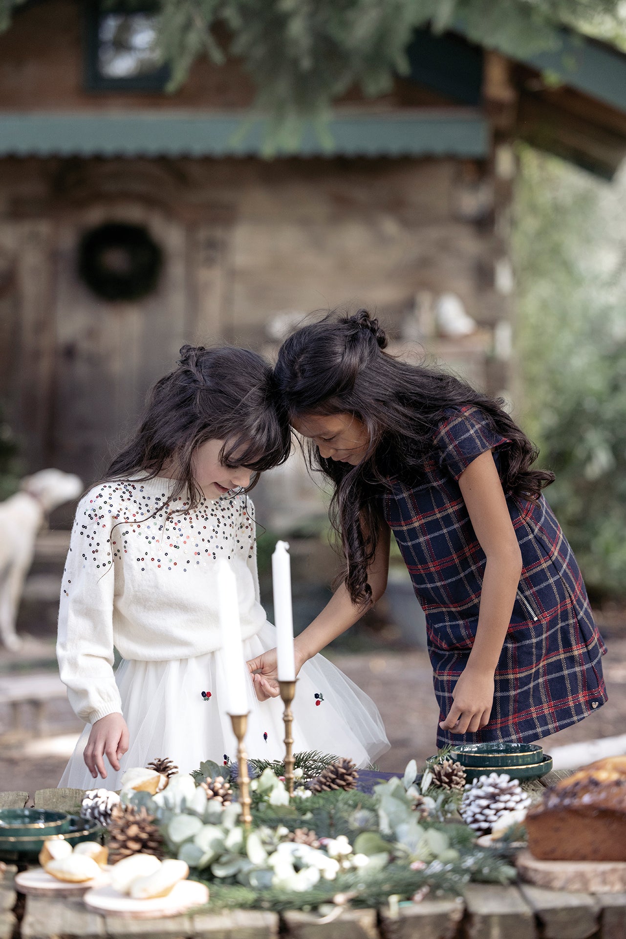 Jurk - Navy Ruiten metalen draad