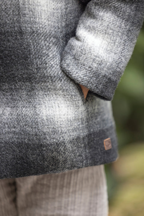 Manteau - Gris laine carreaux - Image principale