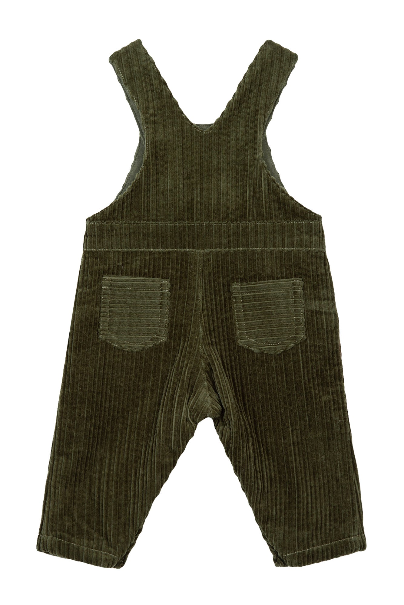 Salopette - Velours côtelé kaki