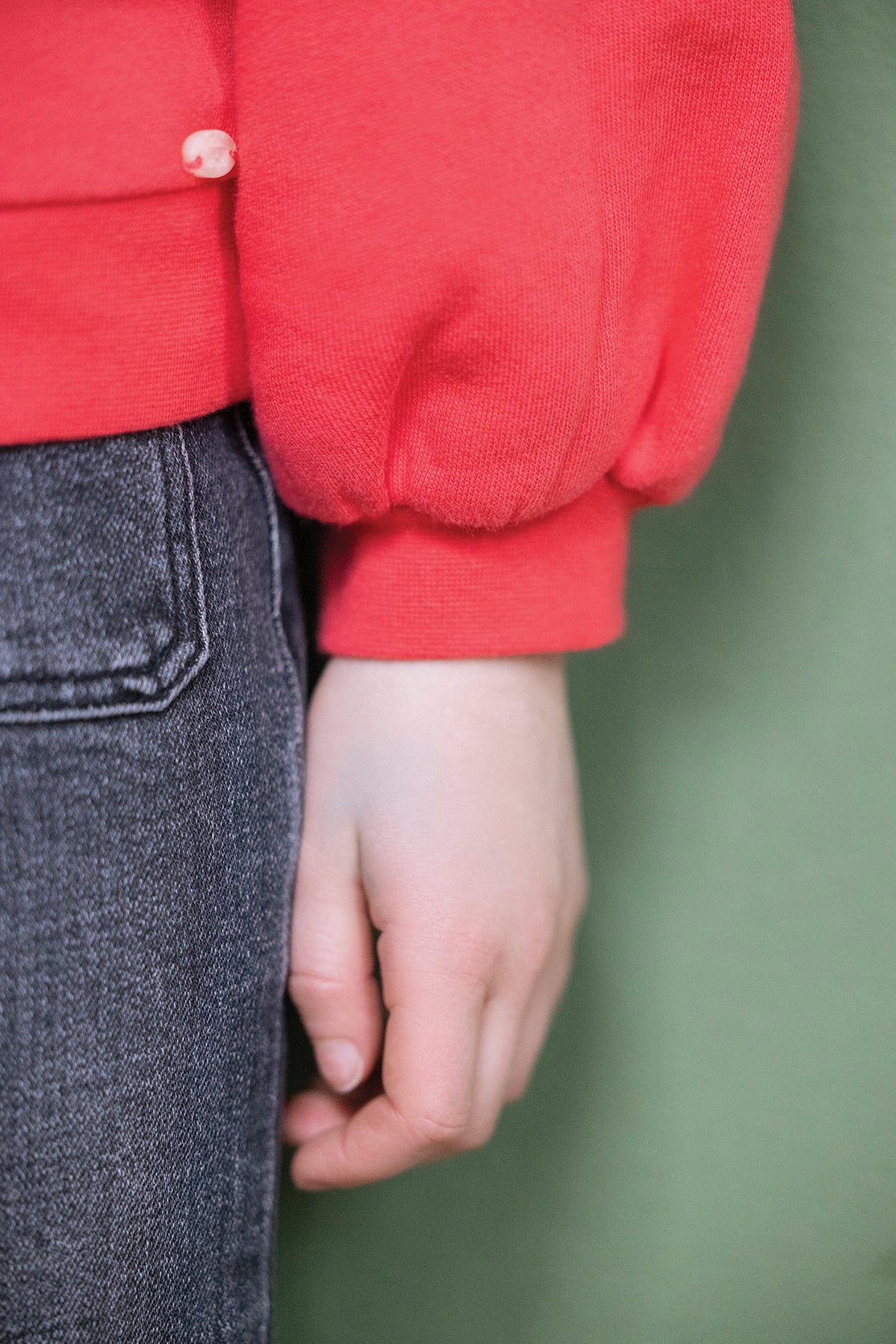 Sweatshirt - Rosa Kragen Liberty-Stoff