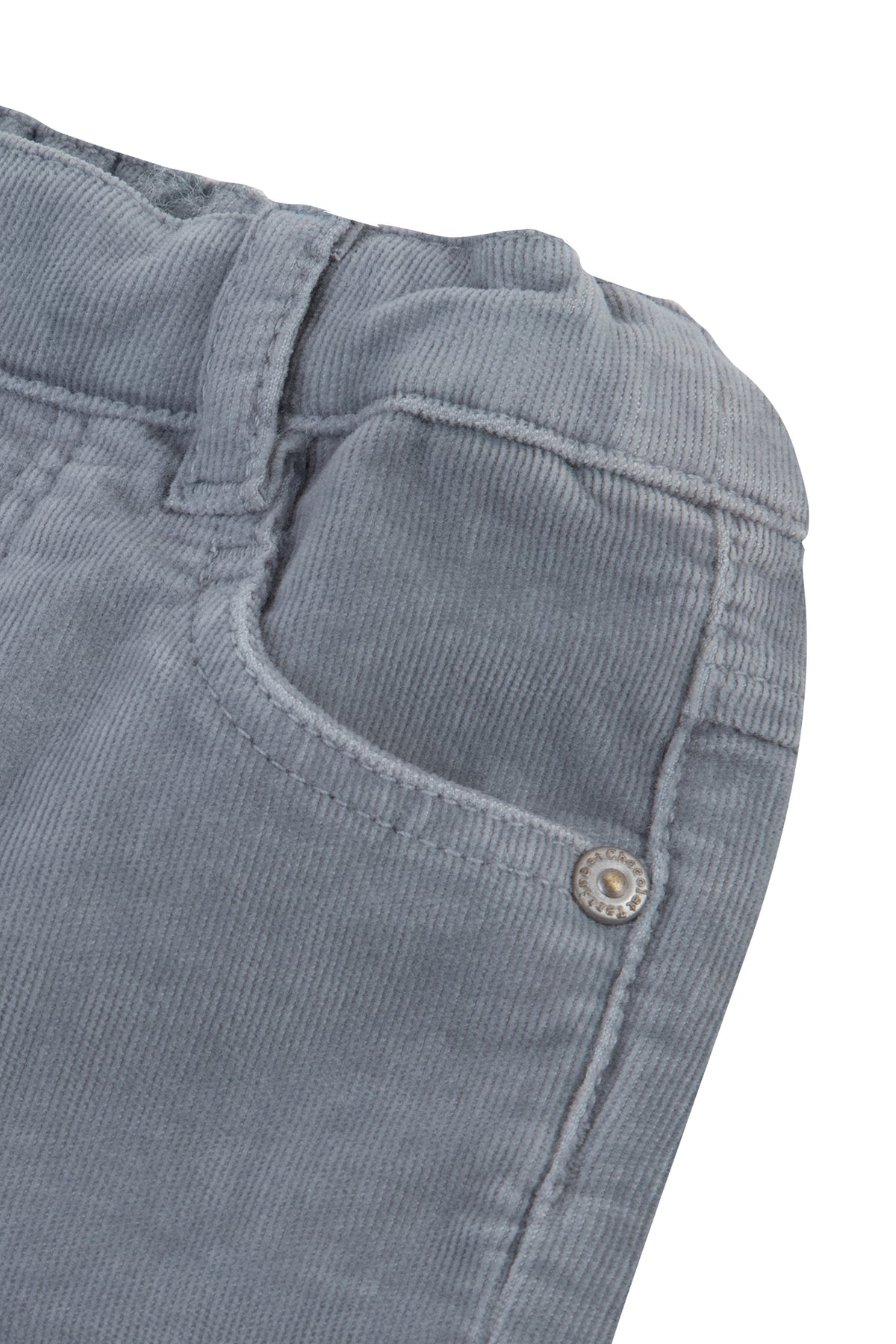Pantalon - Bleu nuage côtelé