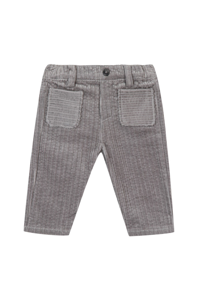 Pantalon - Gris velours côtelé - Image principale