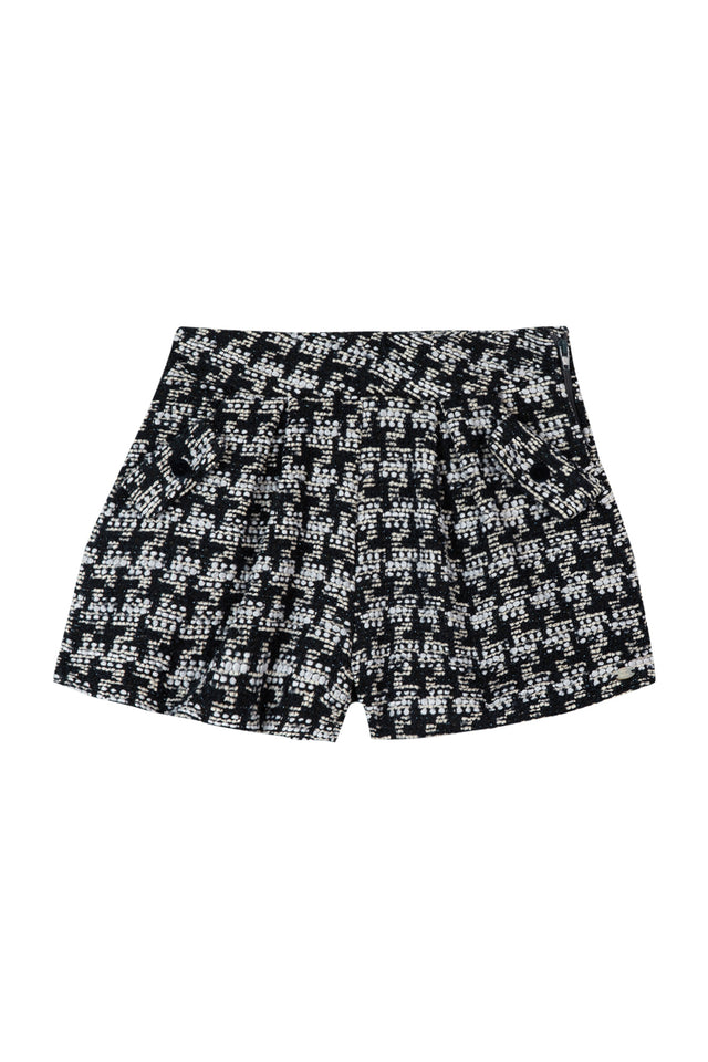 Short - Marine tweed pied de poule - Image principale