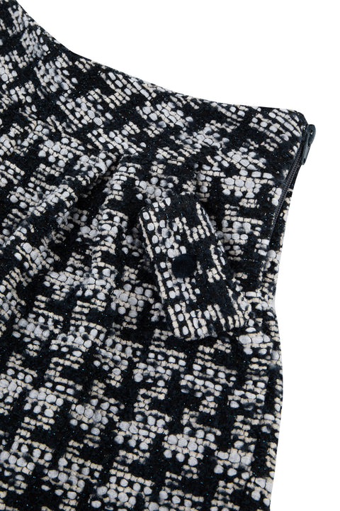 Short - Navy tweed Puppytooth - Image principale