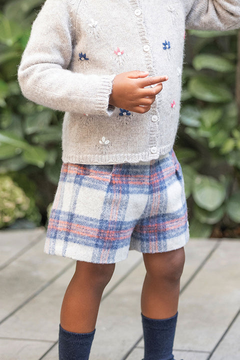 Kurze Hose - Beige Prince of Wales - Image principale