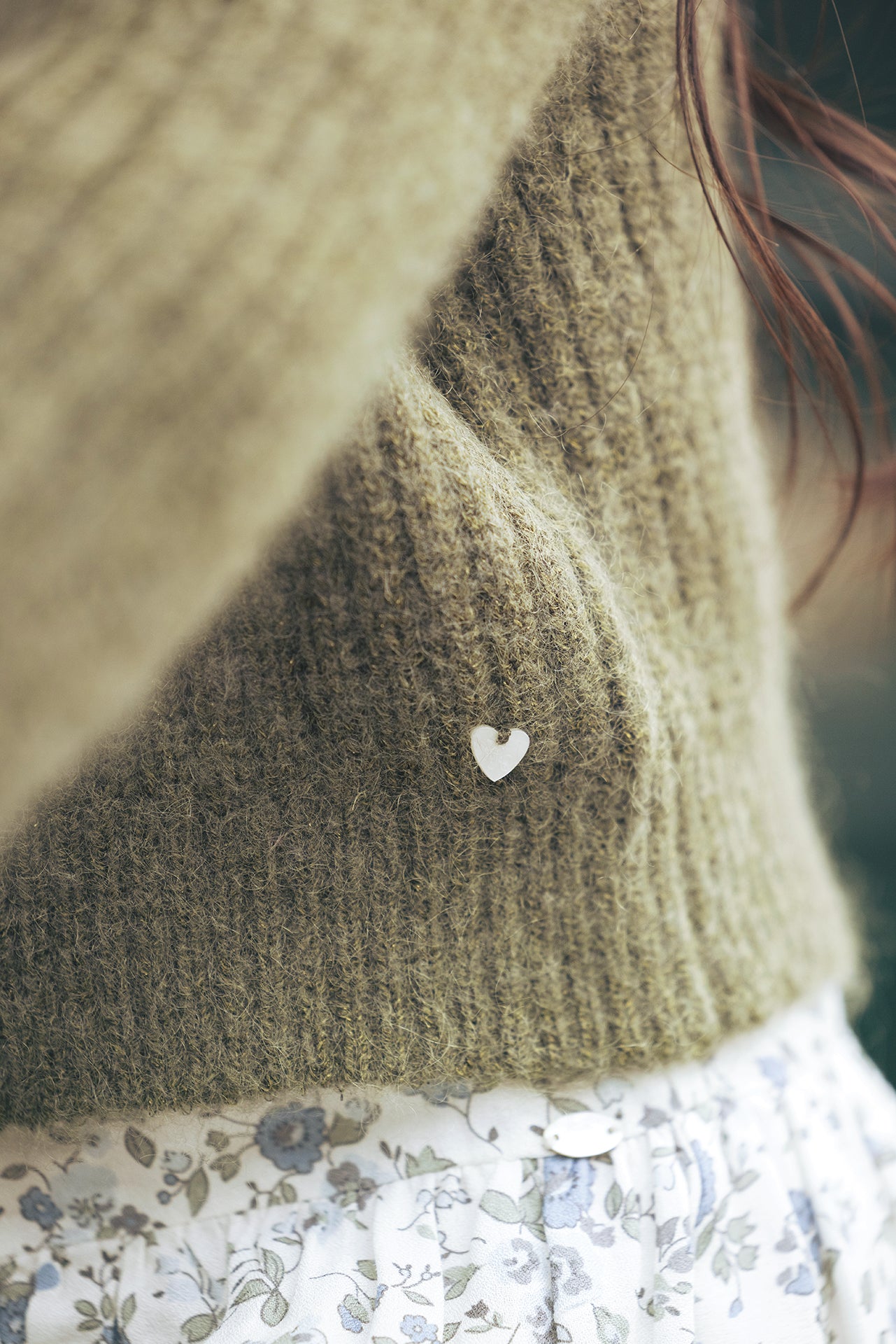 Cardigan - Khaki in mohair