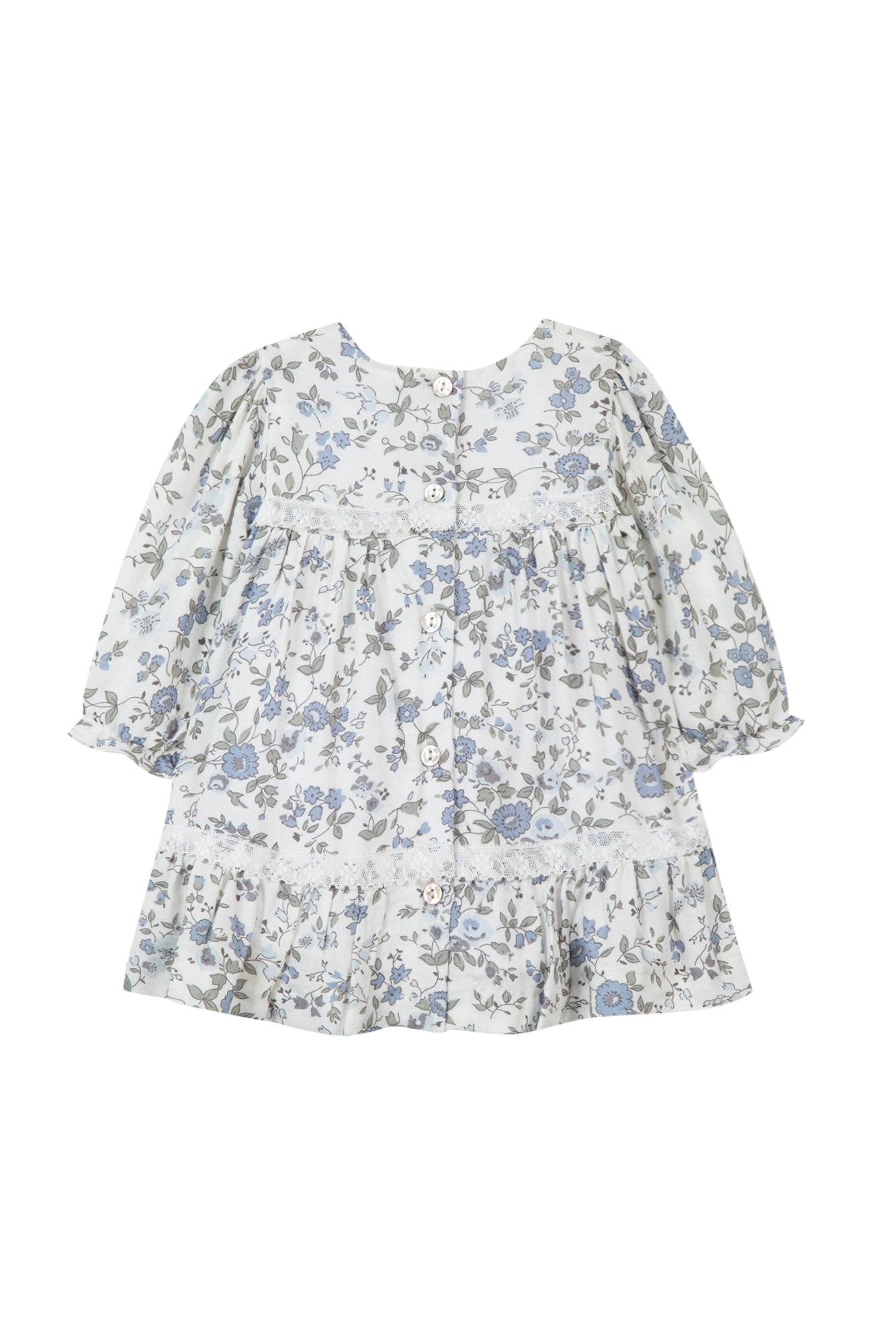 Jurk - Ecru Gedruktbloemrijk