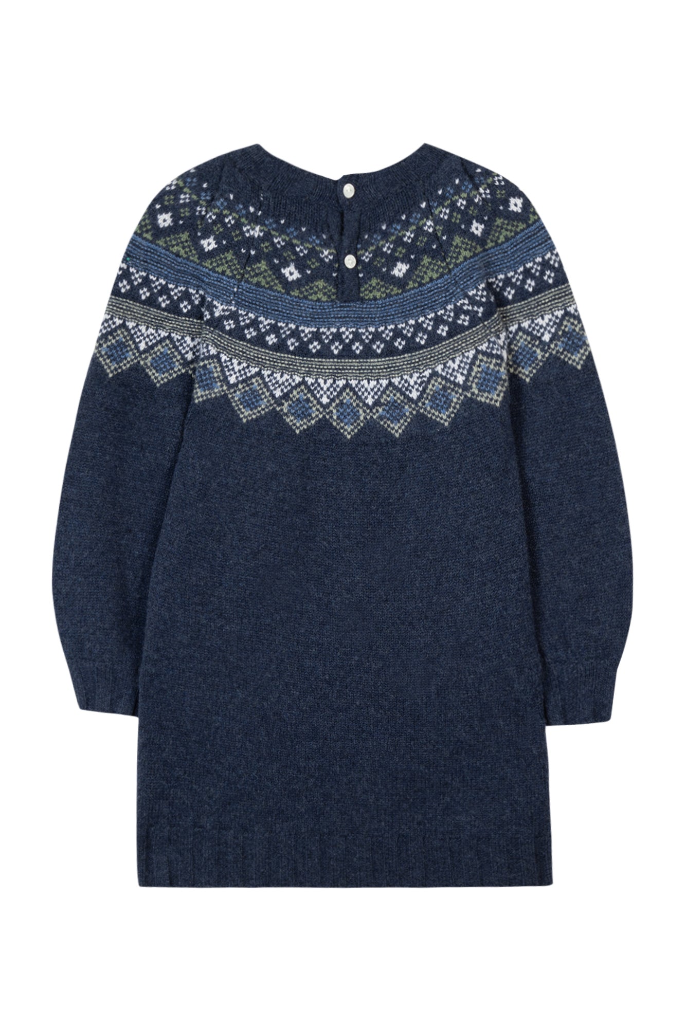 Jurk - Navy jacquard