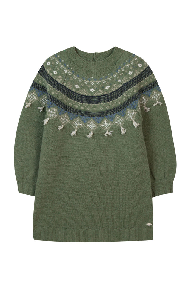 Robe - Kaki jacquard - Image principale