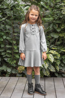 Jurk - Grijs geplooid