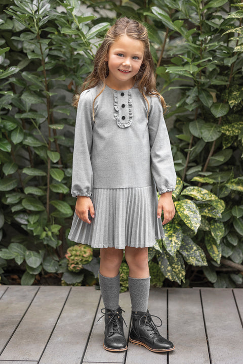 Robe - Gris plissée - Image principale