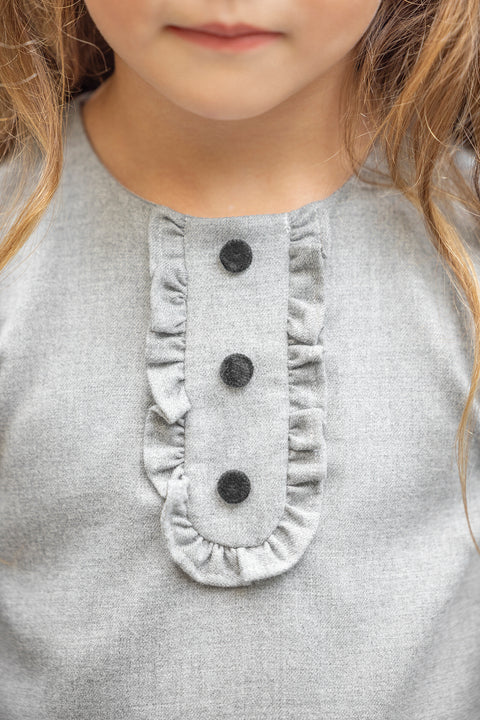 Dress - Grey pleated - Image principale