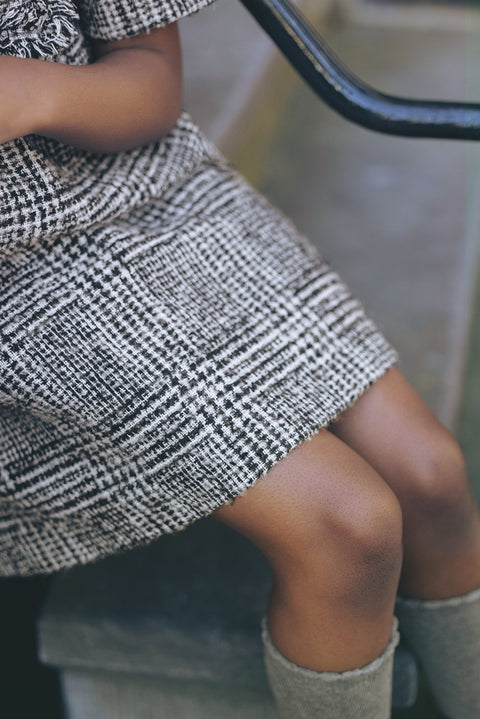 Kleid - Grau Tweed - Image principale