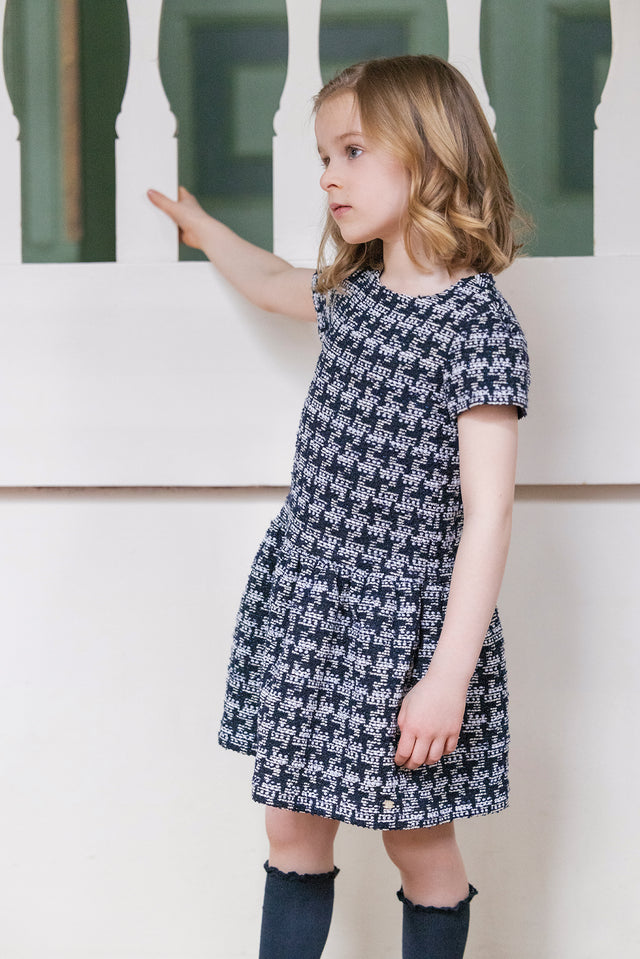 Dress - Navy puppytooth - Image principale