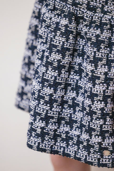 Robe - Pied de poule marine - Image principale