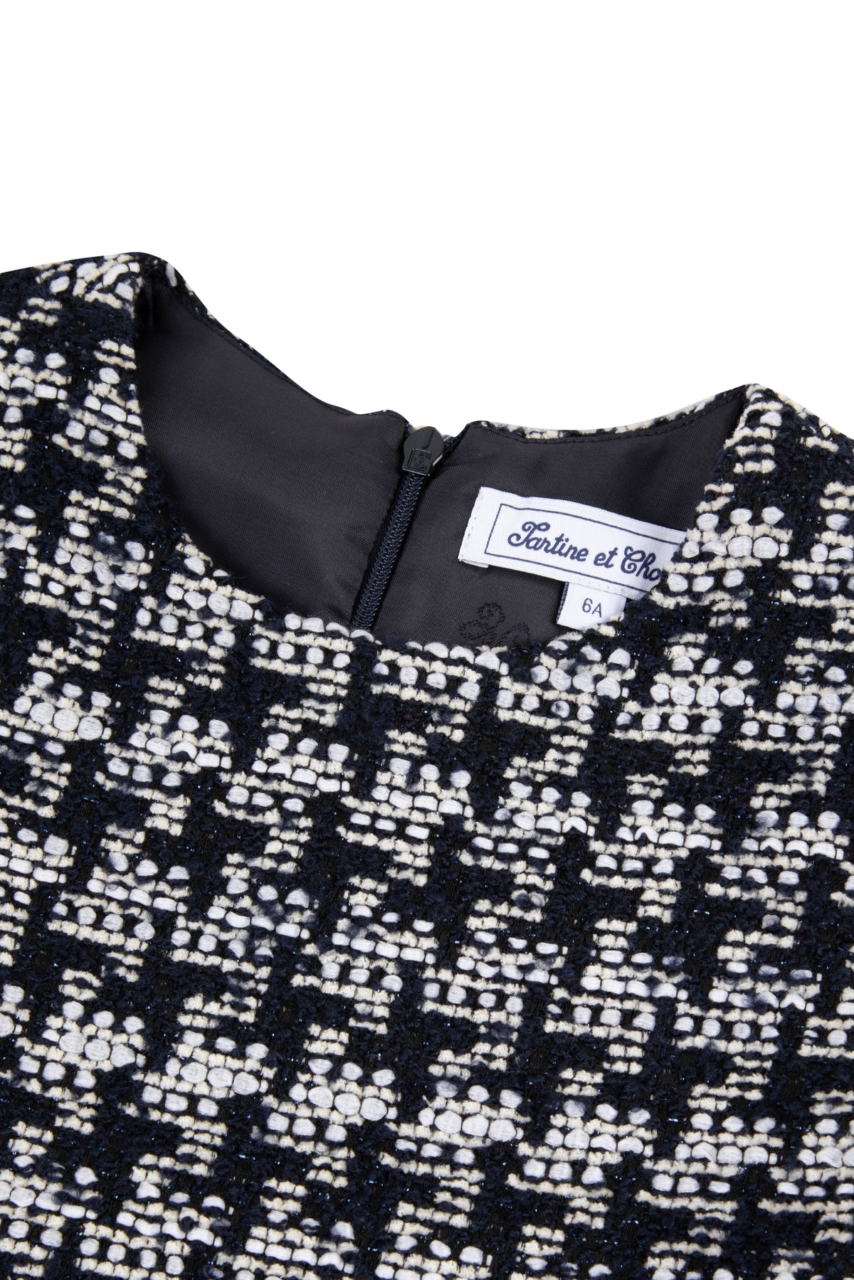 Dress - Navy puppytooth