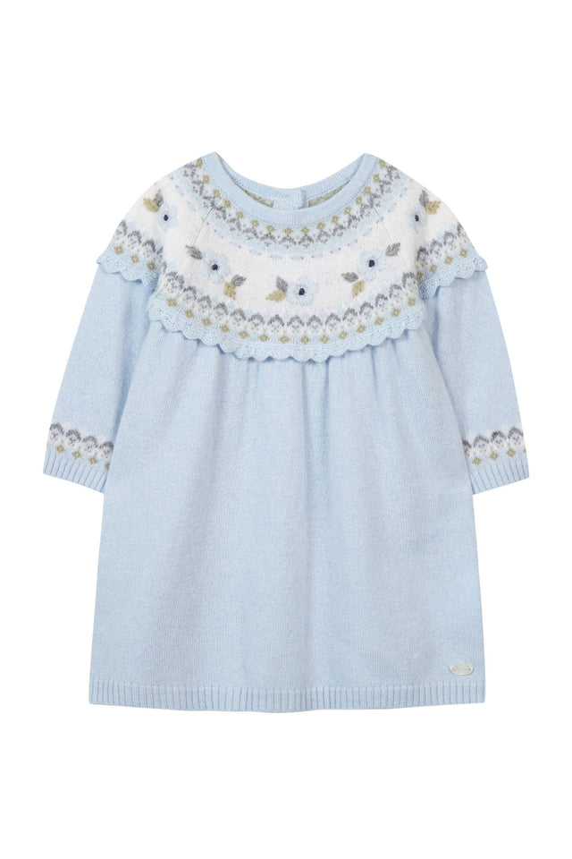 Robe - Bleu nuage broderie main - Image principale