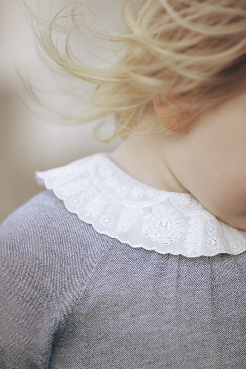 Dress - Blue ruffled collar - Image principale