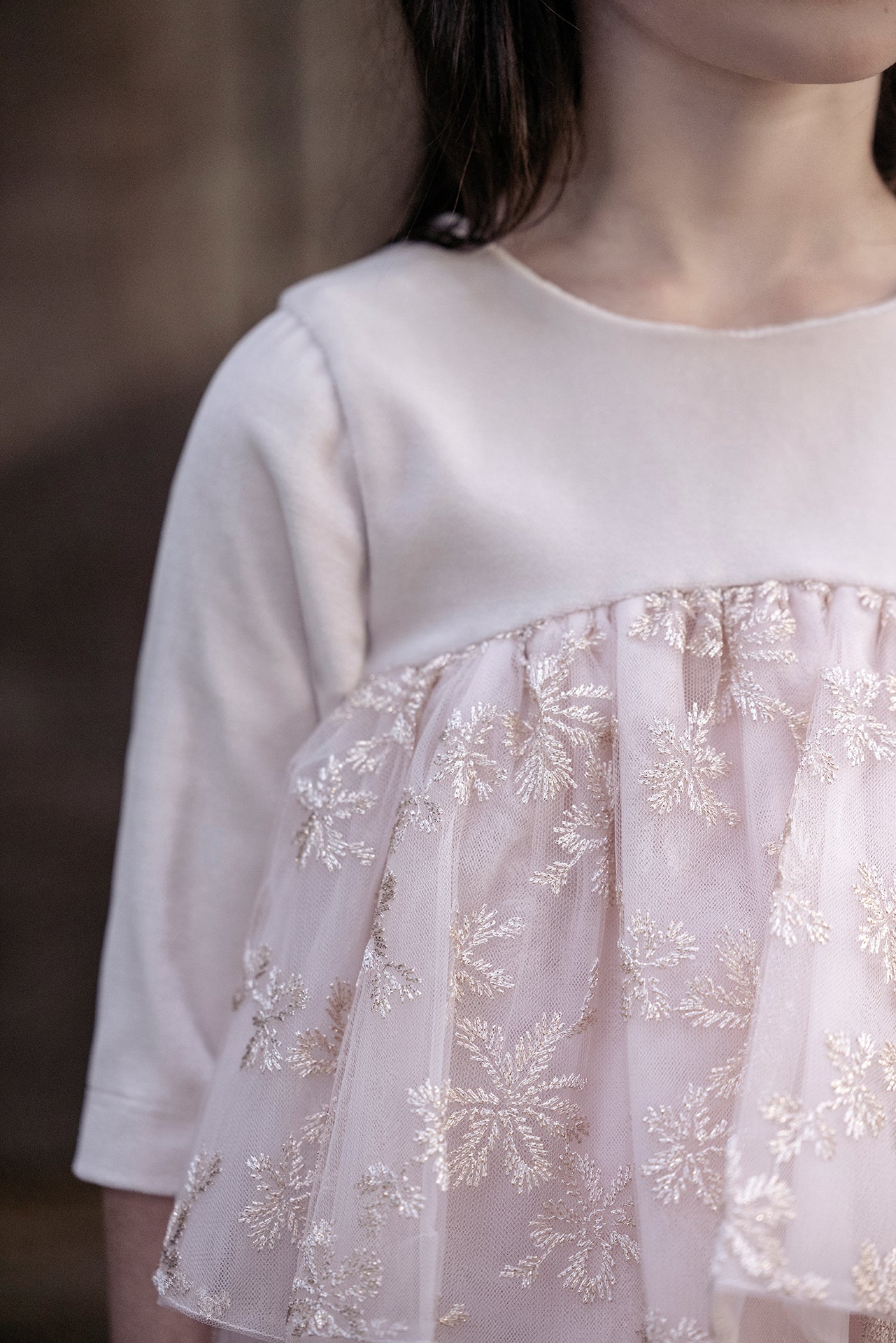 Vestido - Rosa pálido tul brillo