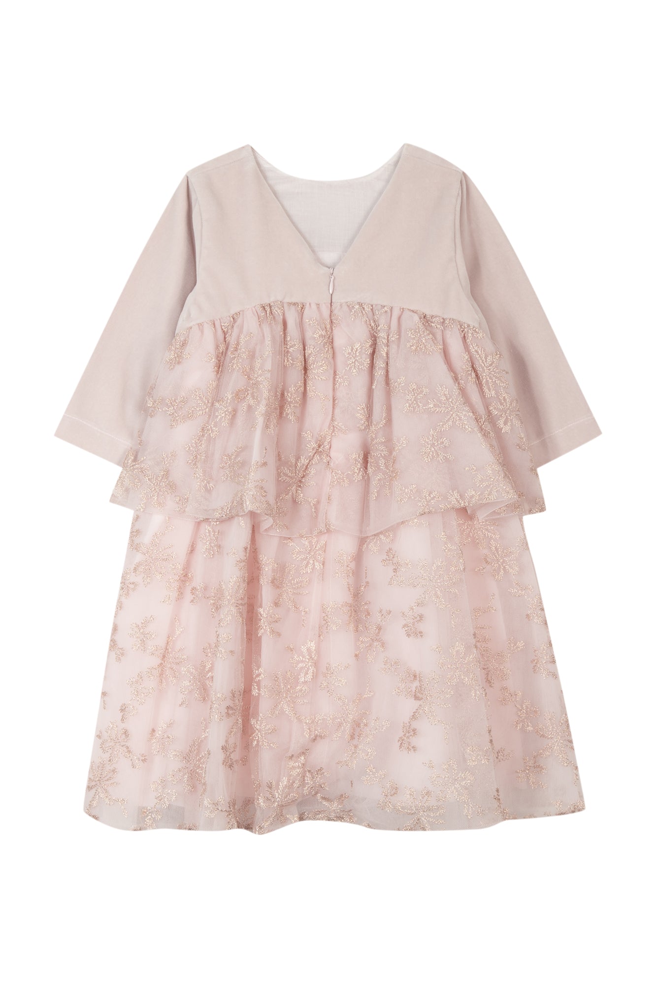 Vestido - Rosa pálido tul brillo