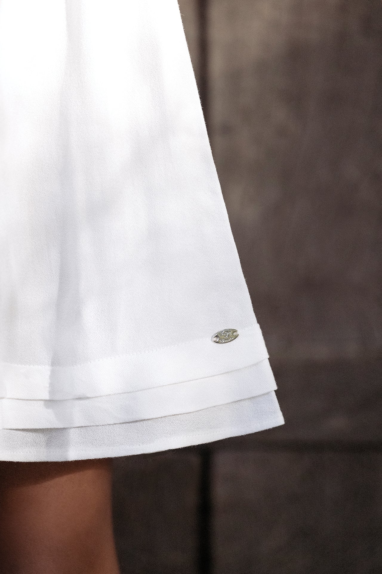 Kleid - Ecru Kittel Gestickt