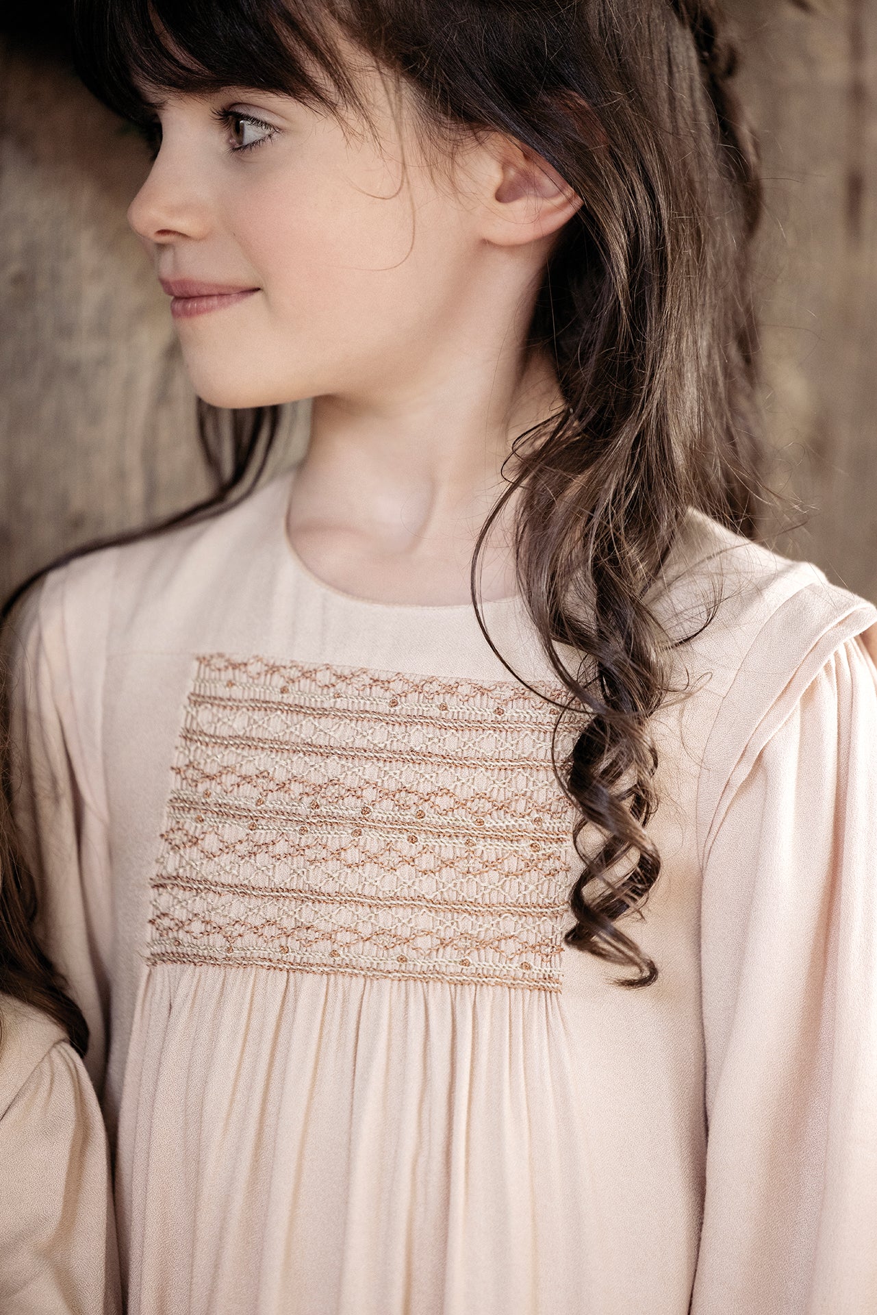 Vestido - Rosa bata Bordado