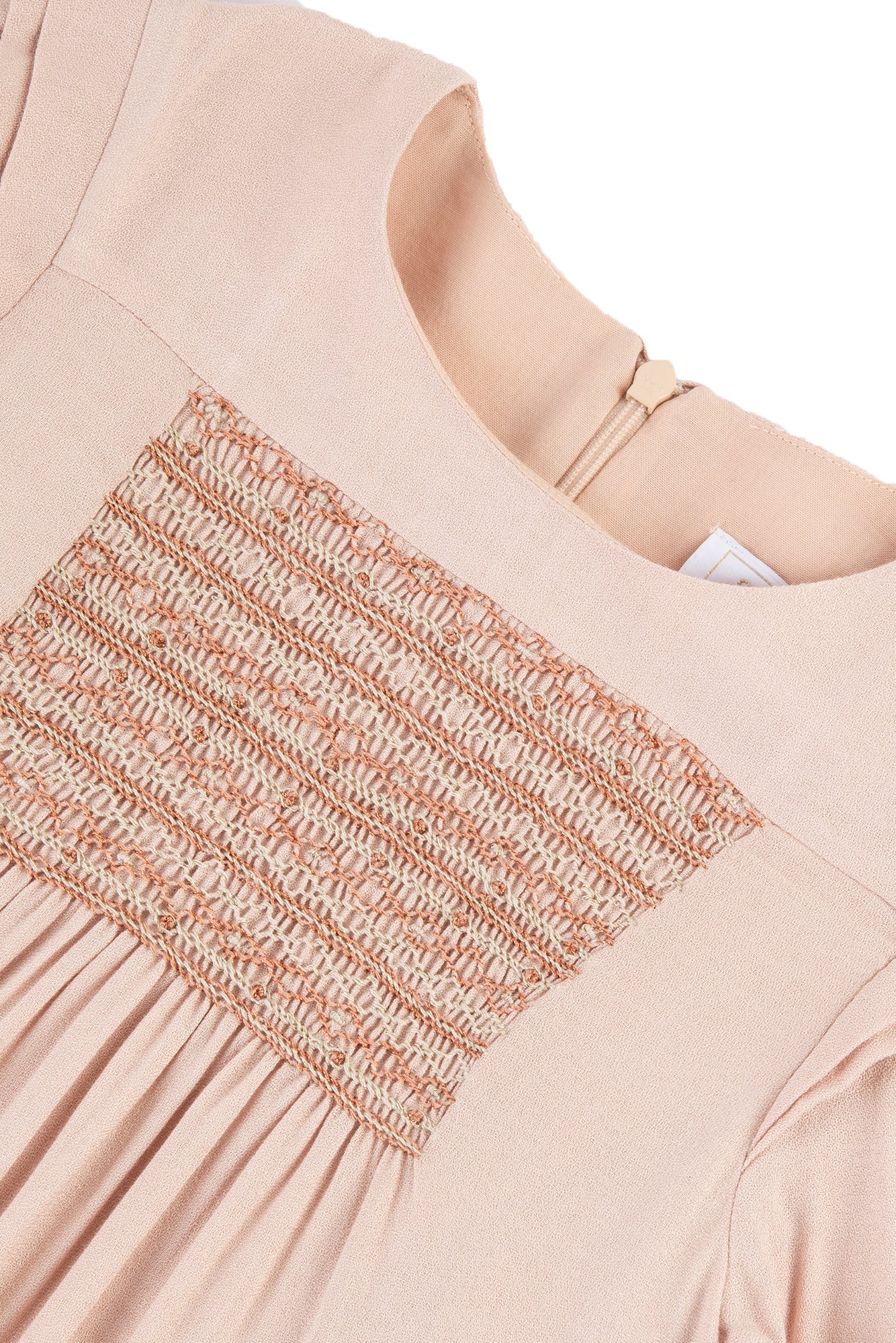 Vestido - Rosa bata Bordado