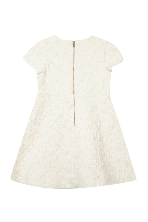 Kleid - Ecru Taft funkeln - Image principale