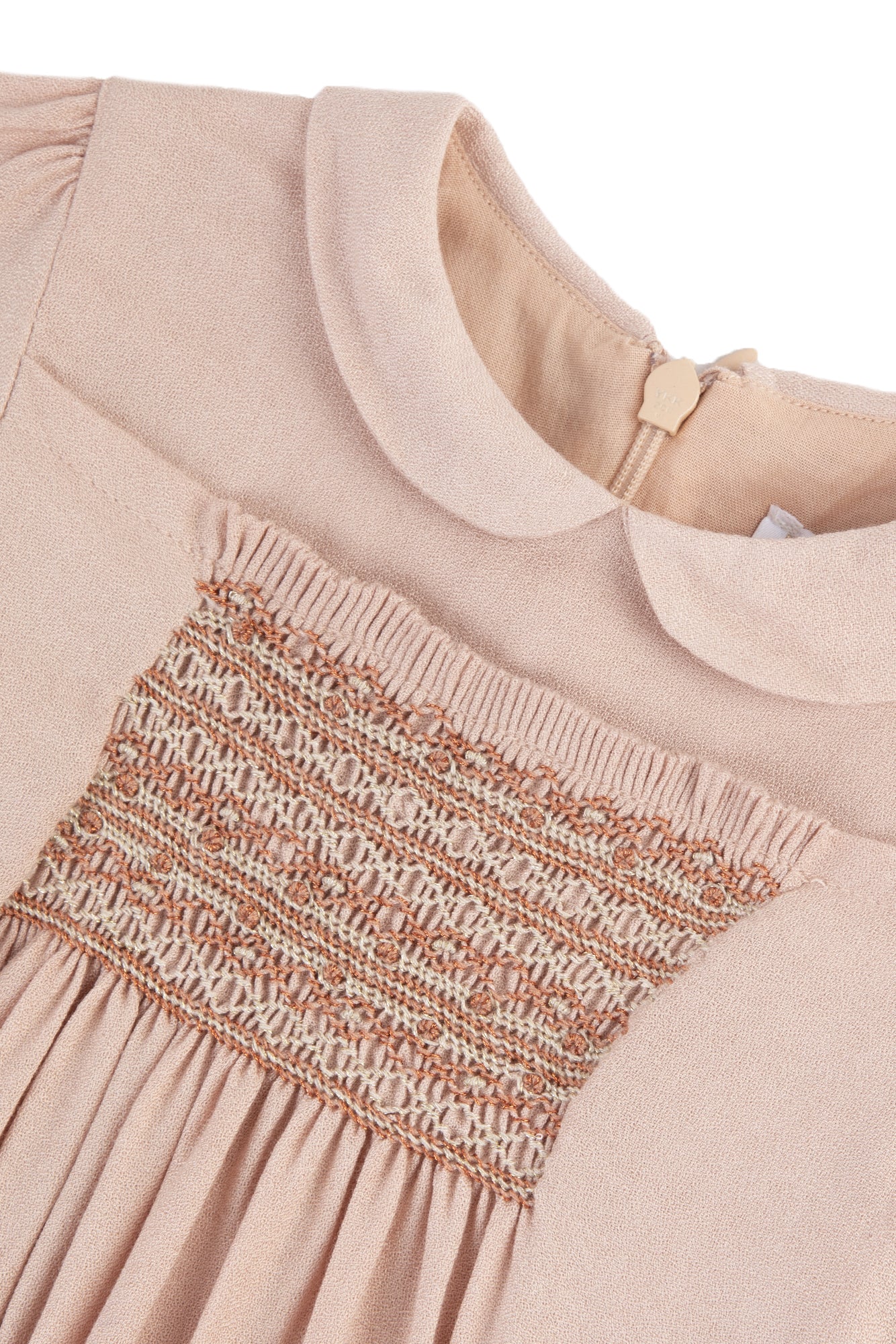 Jurk - Roze kiel Peter pan kraag