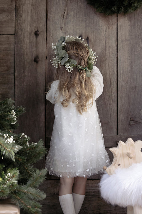 Dress - Floral embroidery tulle - Image principale